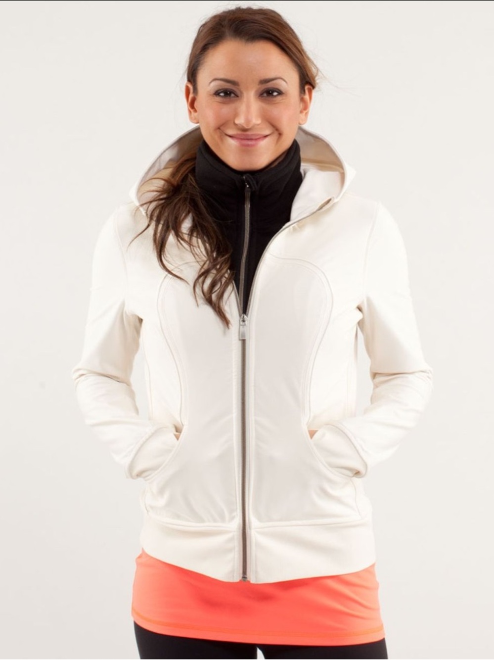 lululemon athletica Uba Hoodie *Softshell - Polar Cream / Black